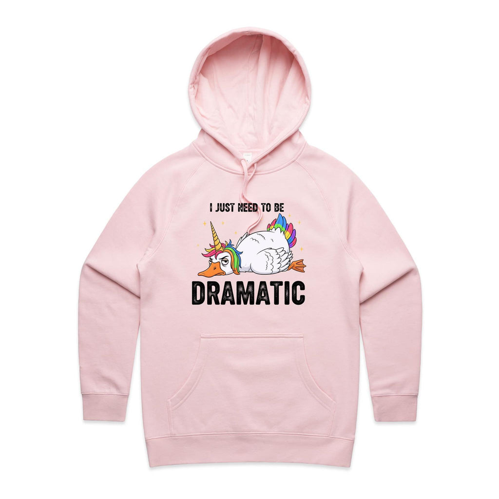 Dramatic Unicorn Goose Women's AS Colour Hoodie Pink Womens Hoodie animal Printed In Australia