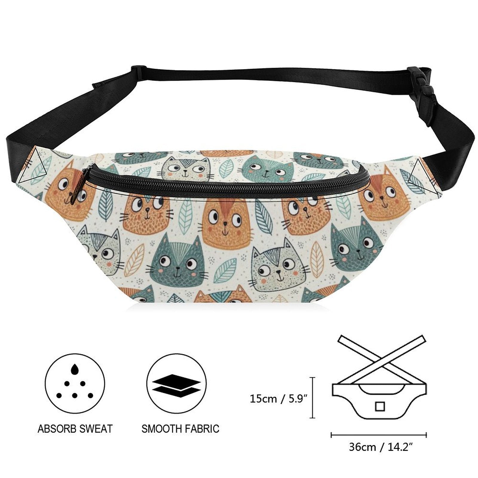Cute Cat Faces - Bum Bag / Fanny Pack