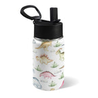 Dinosaur Garden 12oz Kids Water Bottle with Straw Lid