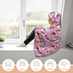 Fast Food Kids Hooded Blanket 100cm x 130cm Kids Hooded Blanket Food Printed Offshore