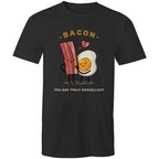 Bacon, You Are Truly Egg-cellent - Mens T-Shirt Black Mens T-shirt Food Printed In Australia