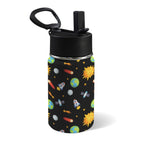 Busy Space - 12oz Kids Water Bottle with Straw Lid