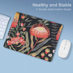 Waratah Leather Mouse Pad Leather Mouse Pad Plants Printed Offshore