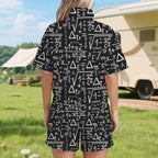 Mathematics Women's Windbreaker Short Set Women's Windbreaker Short Set Maths Printed Offshore
