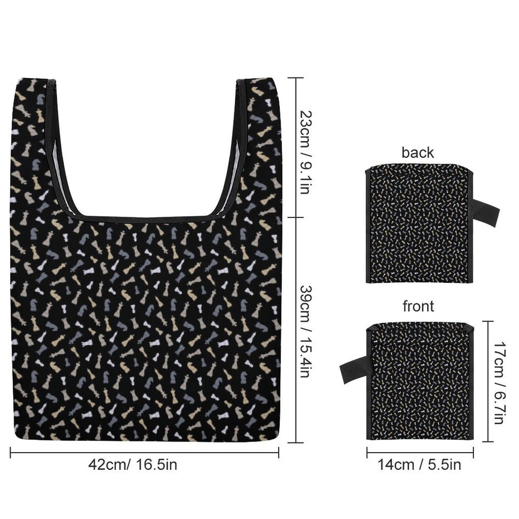 Chess Pattern Foldable Shopping Bag