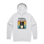Shhh, My Coffee And I Are Having A Moment, Cat - Mens Hoodie White Marle Mens Hoodie animal Coffee Printed In Australia