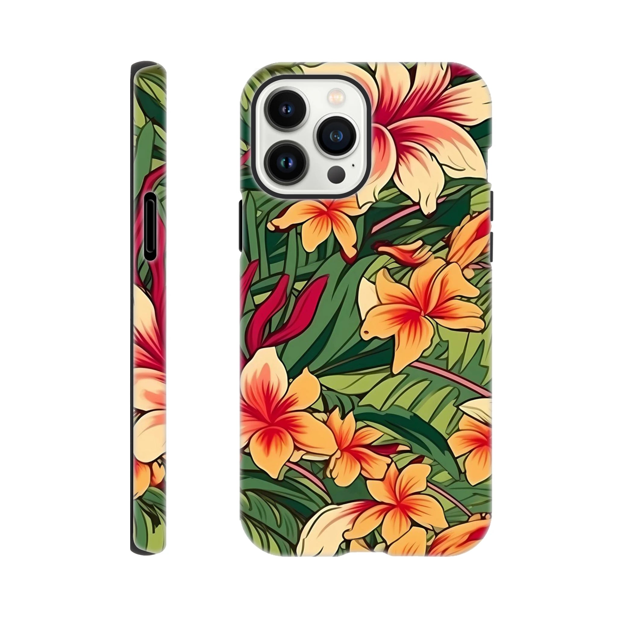 Vintage Hawaiian Floral - Apple iPhone Tough case iPhone 13 Pro Max iPhone Tough Case Globally Fulfilled Plants Surf