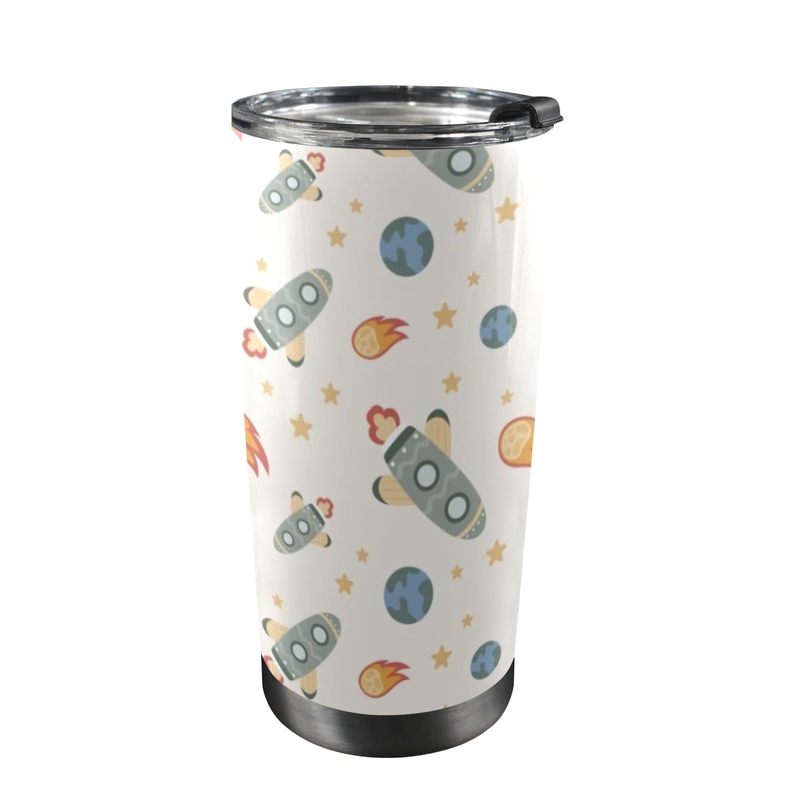 Rockets 20oz Mobile Tumbler with Lid (Black Lock) One Size 20oz Travel Mug Printed Offshore Space