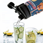 Music Instruments Blue - Insulated Water Bottle with Dual-Use Lid (18oz) Insulated Water Bottle with Dual-Use Lid (18oz) Music Printed Offshore