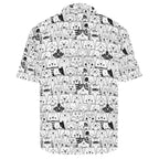 Cat Crowd Men's Crinkle Hawaiian Shirt