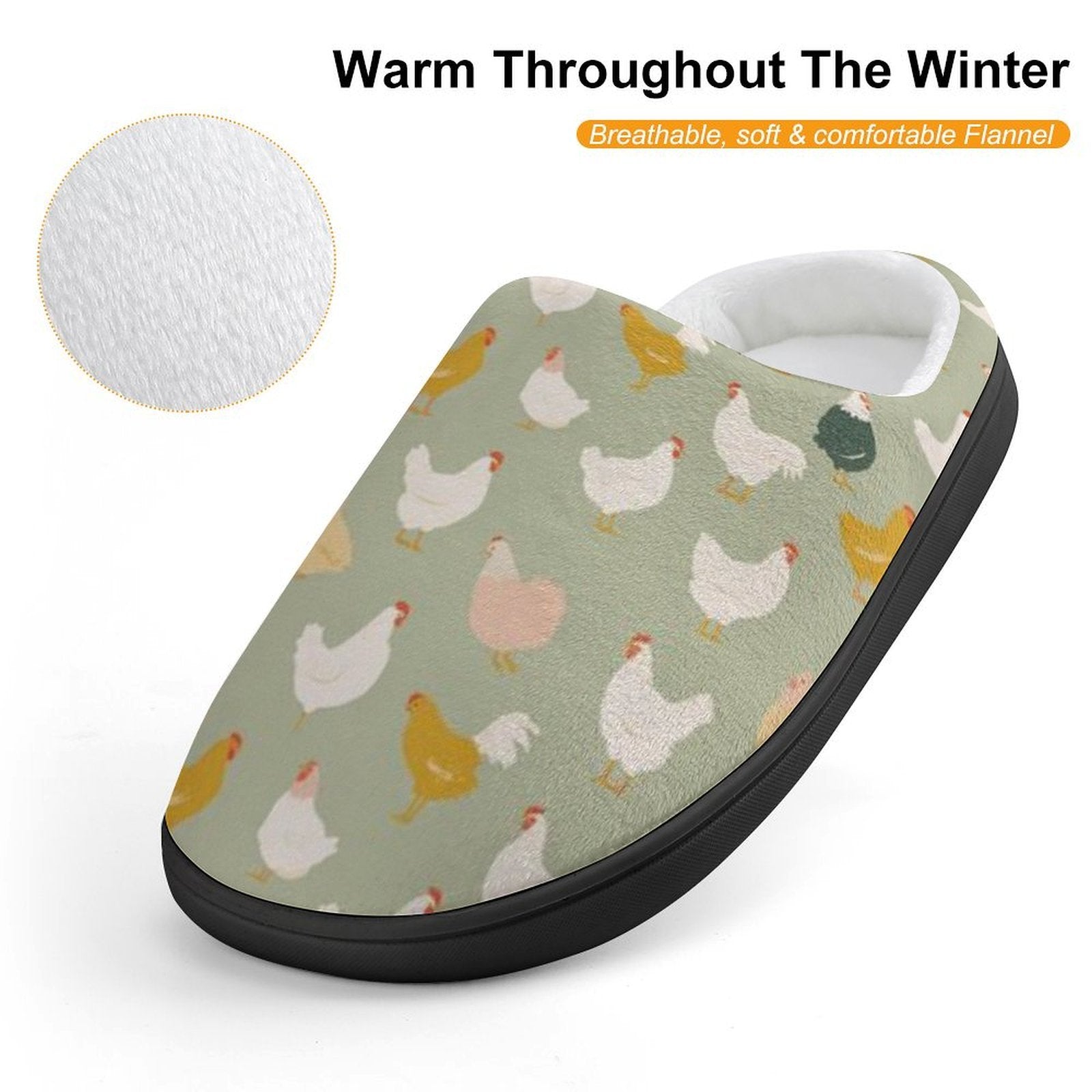 Chicken Life Kids Cotton Slippers