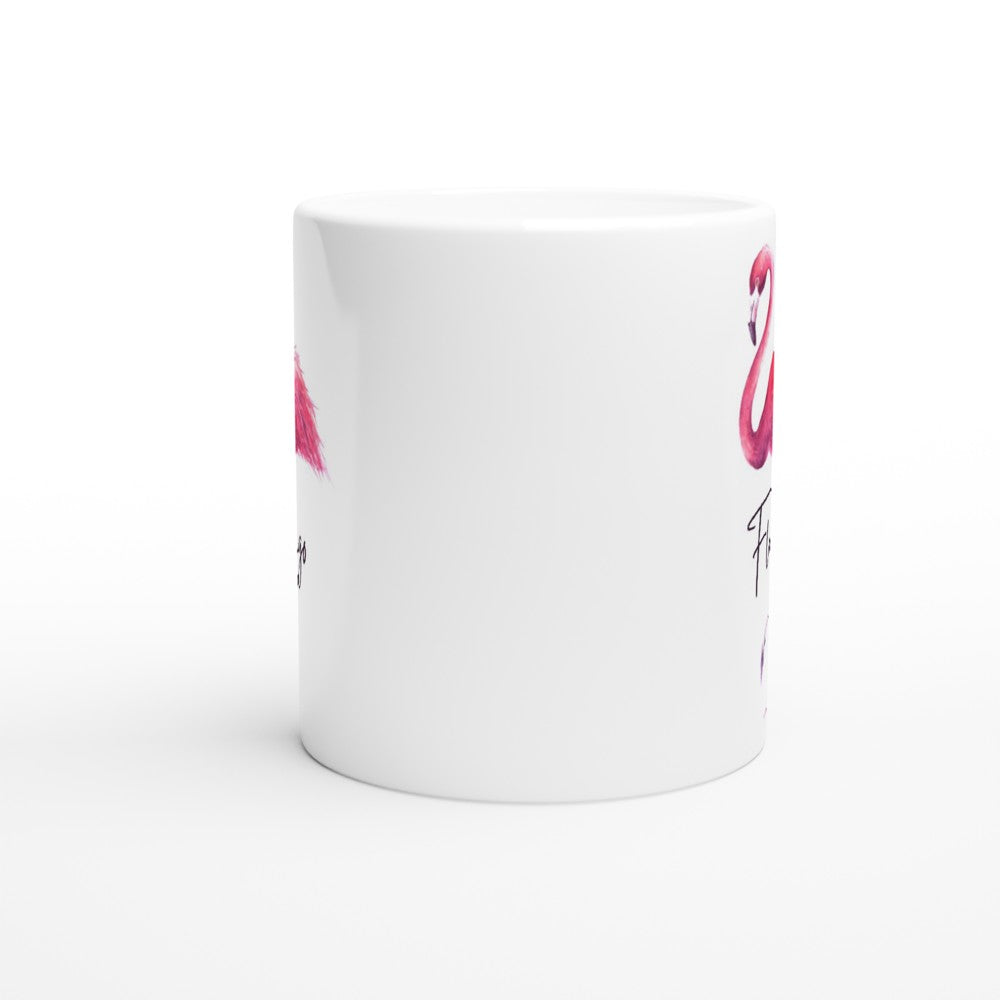 Flamingo - White 11oz Ceramic Mug White 11oz Mug animal Globally Fulfilled