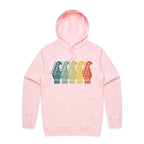 Vintage Guitar Headstock - Mens Hoodie Pink Mens Hoodie Music Printed In Australia