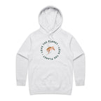 Love The Planet, Turtle - Womens Hoodie White Marle Womens Hoodie animal Environment Printed In Australia