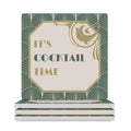 It's Cocktail Time Ceramic Coasters (Square) white Ceramic Coasters Printed Offshore