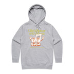 Life's Better With Music - Womens Hoodie Grey Marle Womens Hoodie Music Printed In Australia