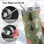 Toadstools - 20oz Tall Skinny Tumbler with Lid and Straw