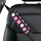 Pink Daisy Car Seat Belt Cover 7''x10'' (Pack of 2) Car Seat Belt Cover 7x10 (Pack of 2) Plants Printed Offshore