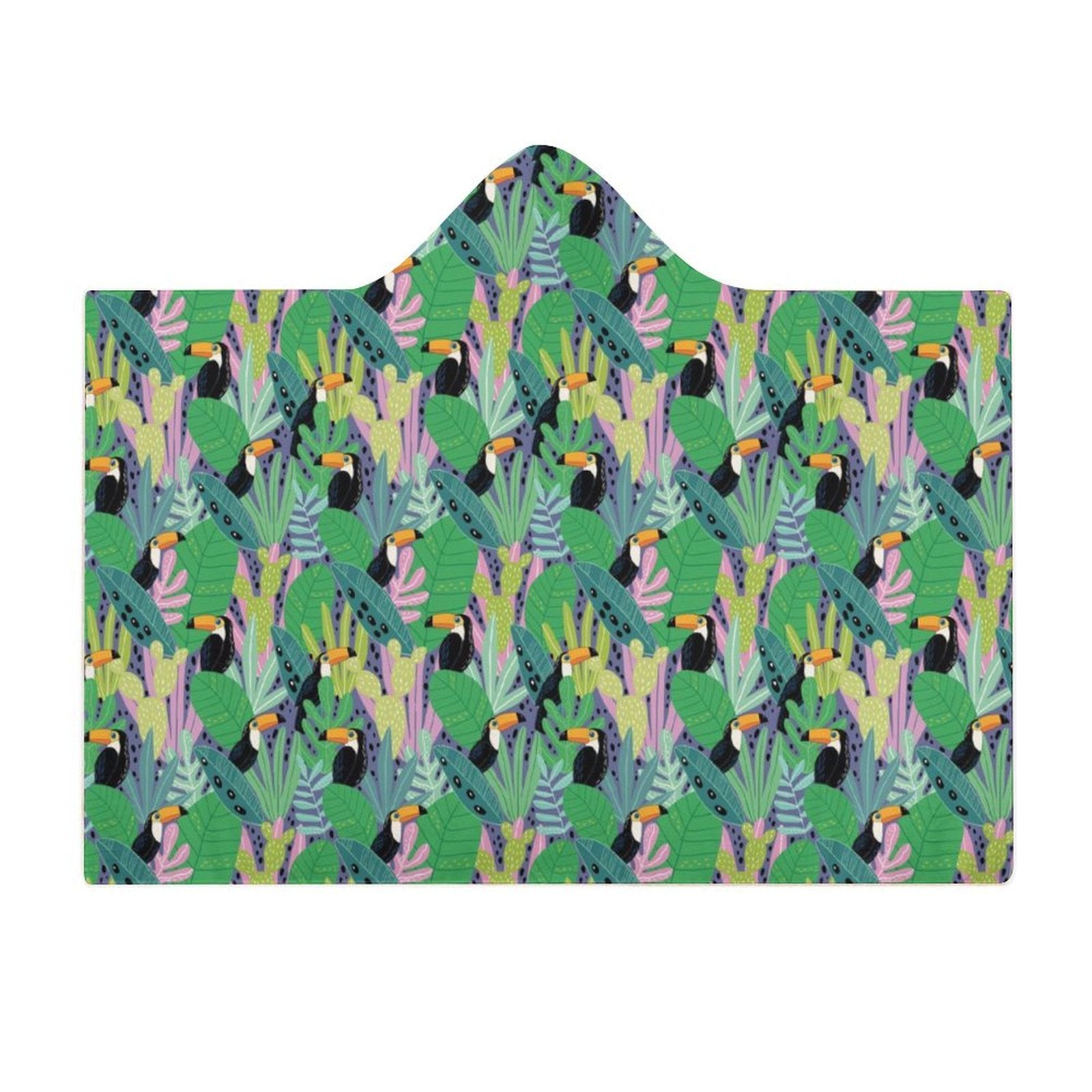 Bright Toucan Kids Hooded Blanket 100cm x 130cm Kids Hooded Blanket animal Printed Offshore