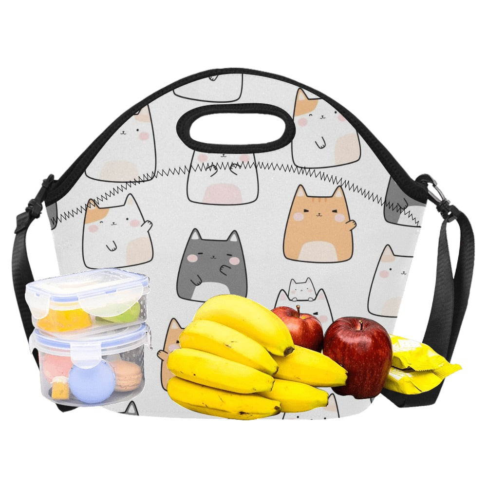 Cats - Neoprene Lunch Bag Neoprene Lunch Bag Printed Offshore