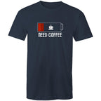 Need Coffee, Empty Battery, Power Levels - Mens T-Shirt Navy Mens T-shirt Coffee Printed In Australia