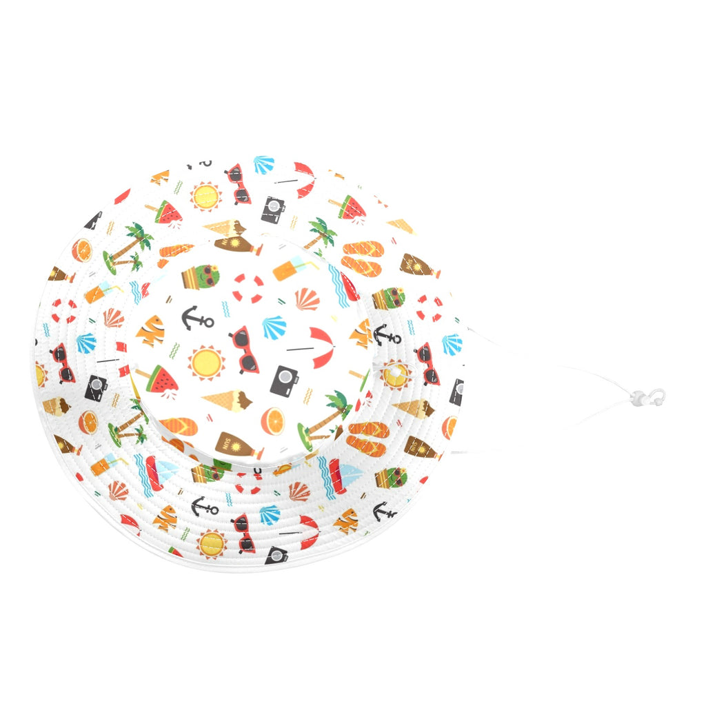 Beach Time Wide Brim Bucket Hat Wide Brim Bucket Hat Printed Offshore Summer Surf