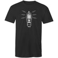 Amplifier Tube Valve - Mens T-Shirt Black Mens T-shirt Music Printed In Australia