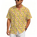 Tropical Fruit Drink Men's Crinkle Hawaiian Shirt
