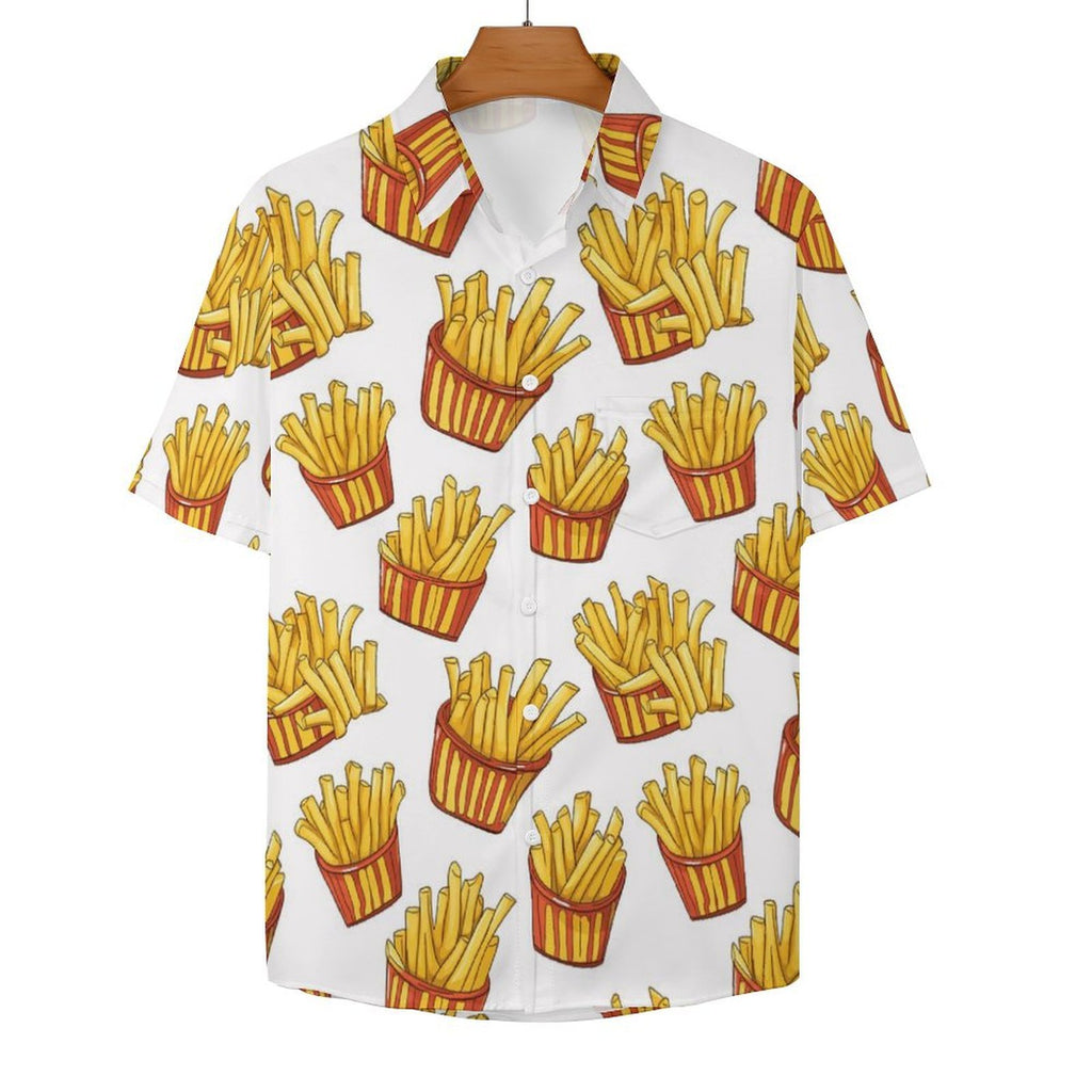 French Fries / Chips - Women's Short-Sleeve Button Up Shirt