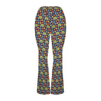 Hippie Caravan High Waist Crossover Tummy Control Flare Leggings High Waist Flare Leggings Printed Offshore Retro