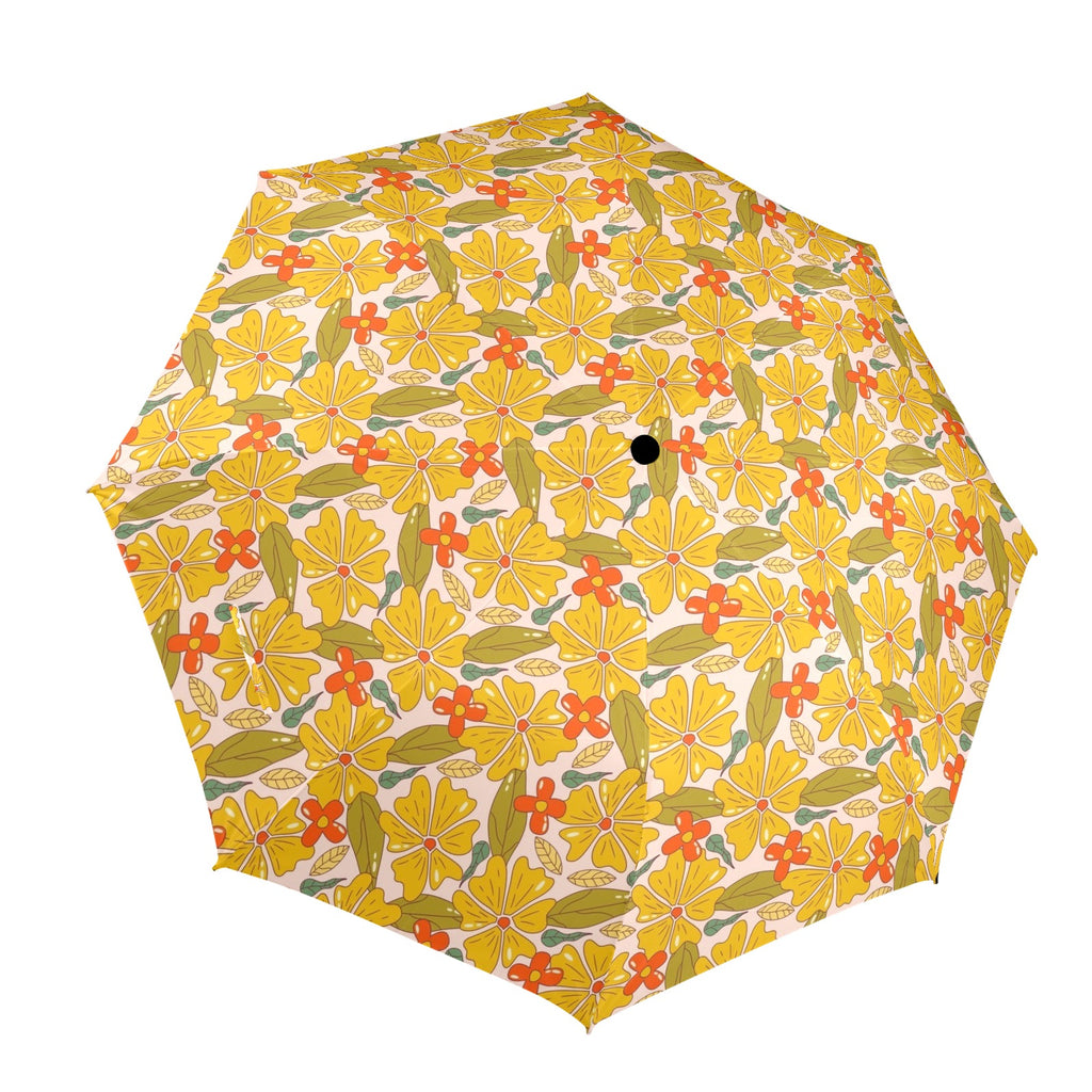 Trippy Floral Umbrella One Size Umbrella Plants Printed Offshore