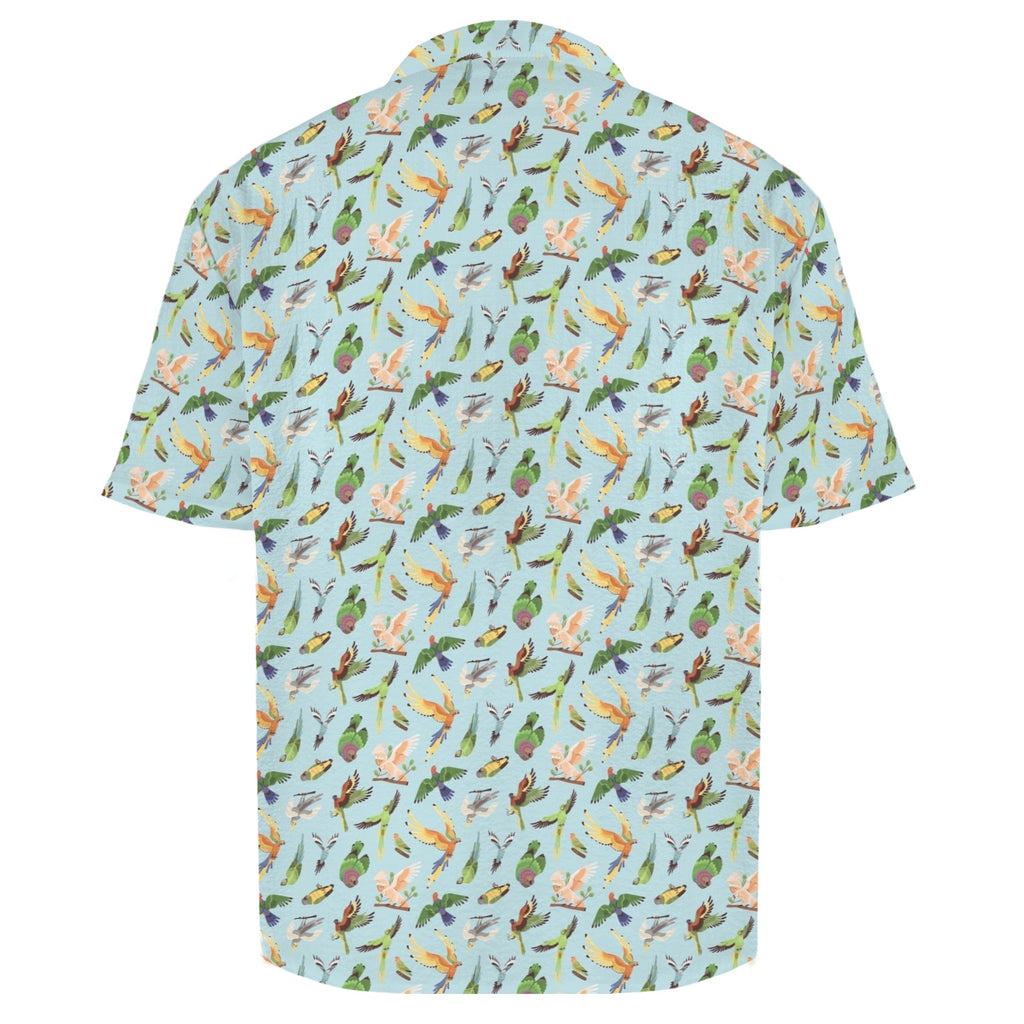Parrots Men's Crinkle Hawaiian Shirt