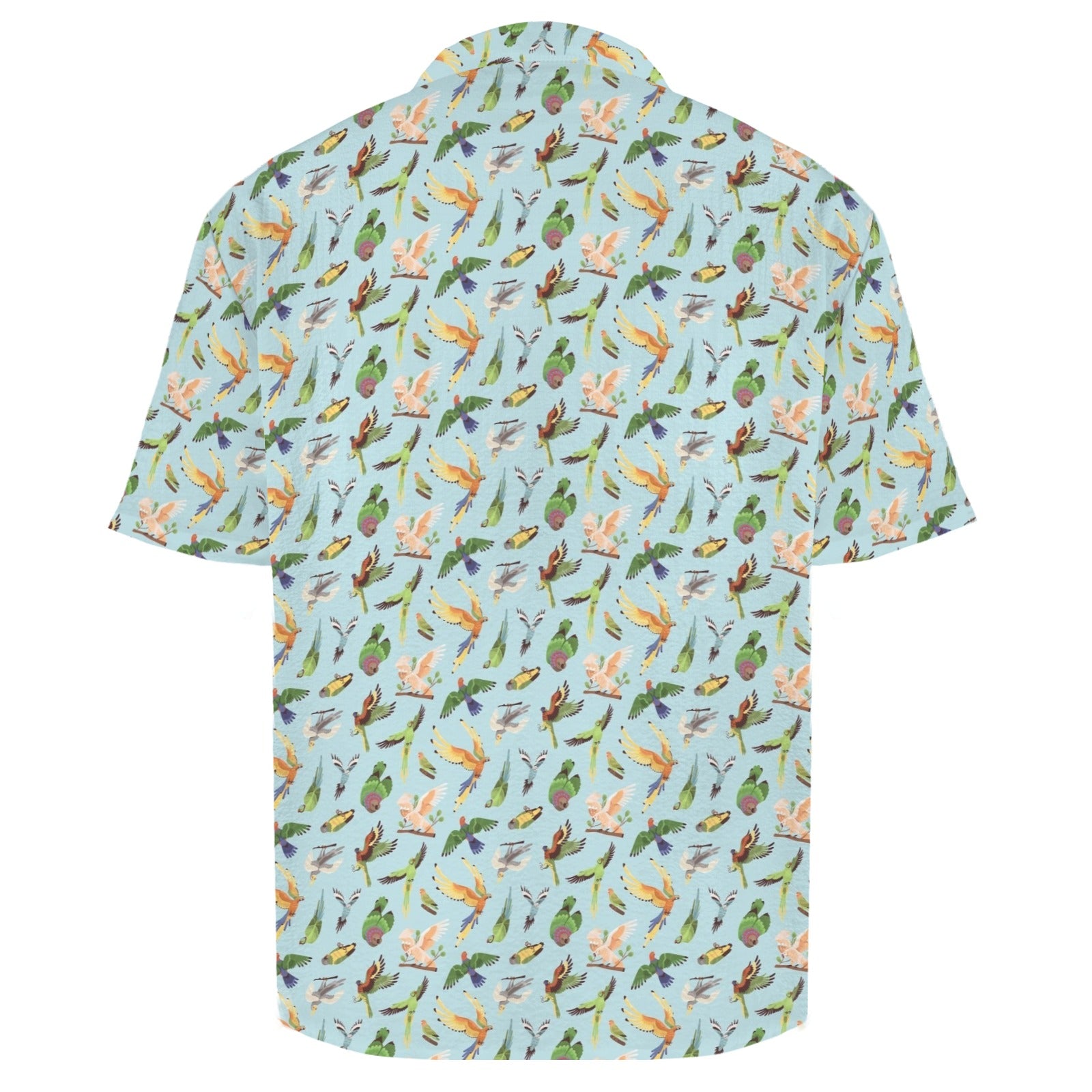 Parrots Men's Crinkle Hawaiian Shirt