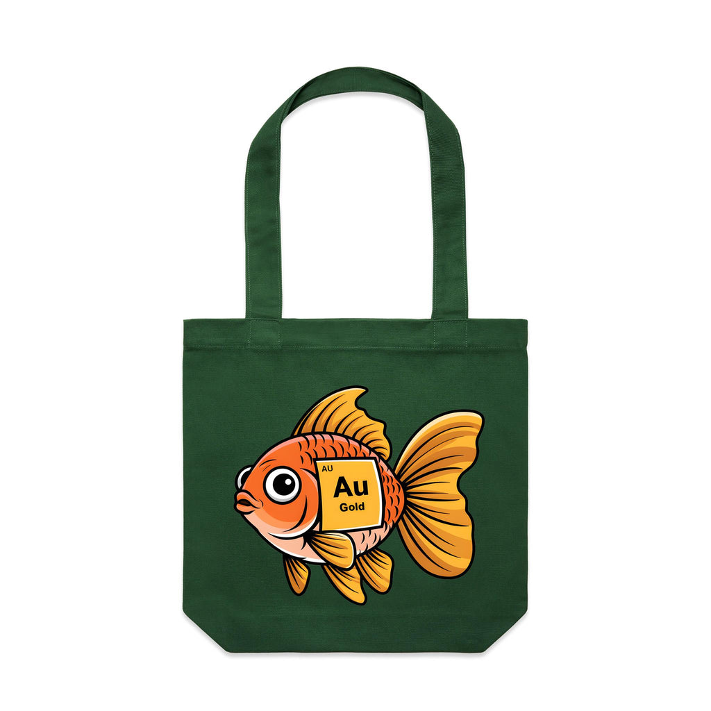 Gold Fish Periodic Table Canvas Tote Bag