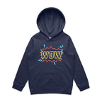 Wow - Kids Hoodie Midnight Blue Kids Hoodie Printed In Australia