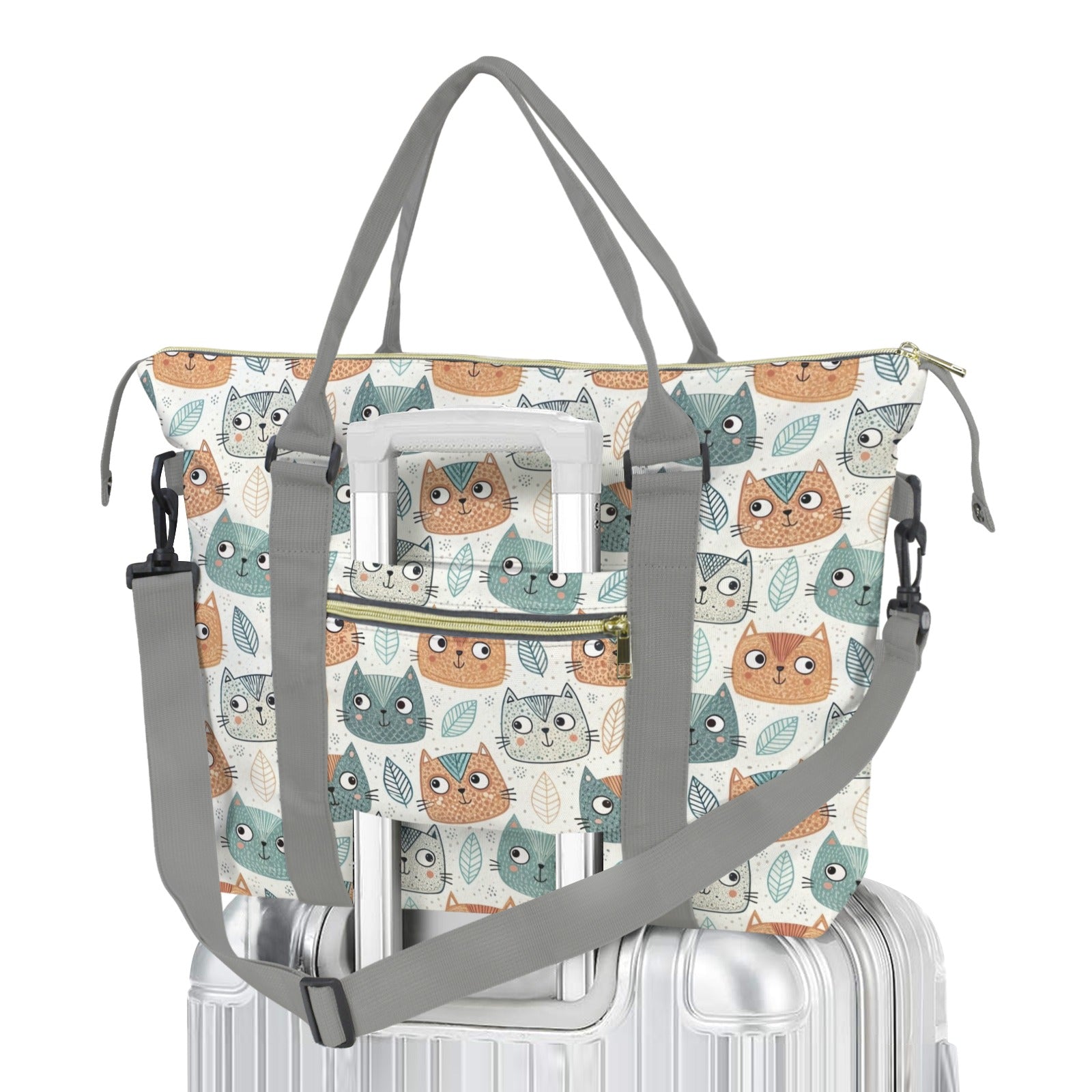 Cute Cat Faces Duffle Bag-Simple (Model 1715) One Size Duffle Bag-Simple (1715)