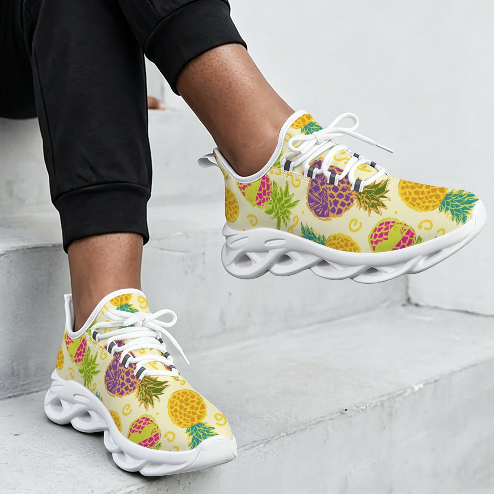 Funky Pineapples Women's Twisted Sole Sneakers