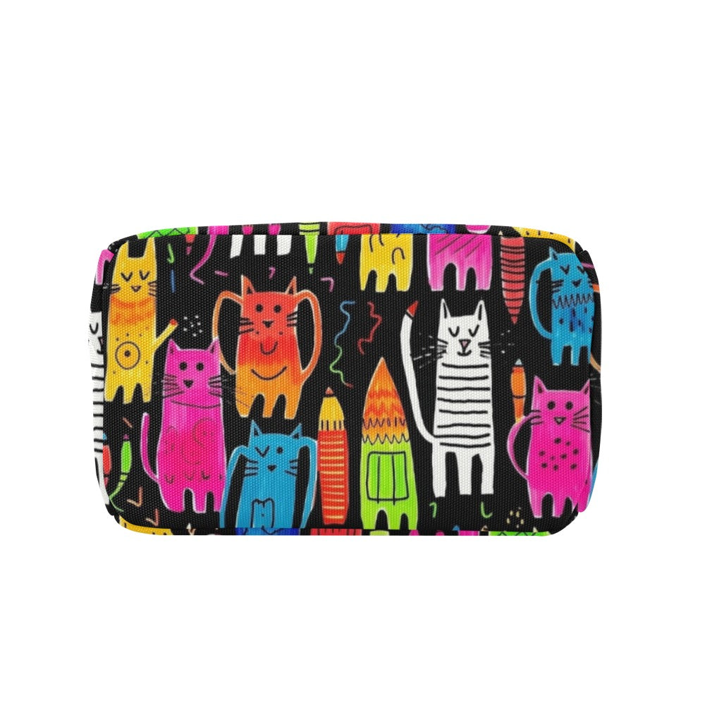 Colourful Cats - Zipper Lunch Bag Zipper Lunch Bag Printed Offshore