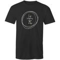 Life Happens, Coffee Helps - Mens T-Shirt Black Mens T-shirt Coffee Printed In Australia