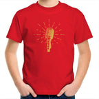 Retro Microphone - Kids Youth T-Shirt Red Kids Youth T-shirt Music Printed In Australia Retro