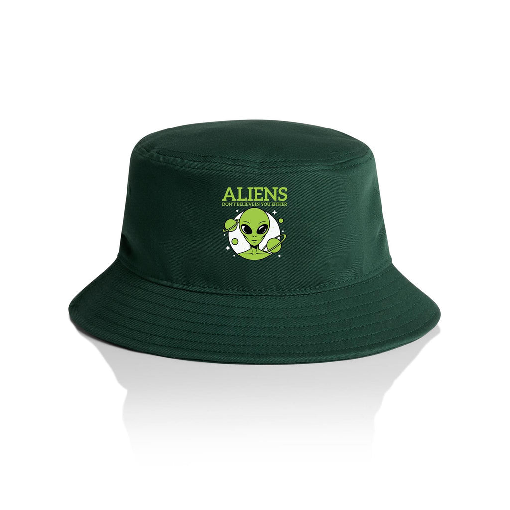 Aliens Don't Believe In You Either AS Colour Bucket Hat