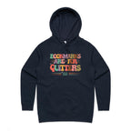 Bookmarks Are For Quitters - Womens Hoodie Navy Womens Hoodie Printed In Australia Reading