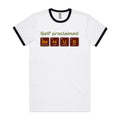 Self Proclaimed Genius, Periodic Table Men's AS Colour Ringer Tee White Black Ringer T-Shirt Printed In Australia Science