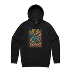 We Are All Different, But We All Swim Together Men's AS Colour Hoodie Black Mens Hoodie animal Ocean Positivity Printed In Australia