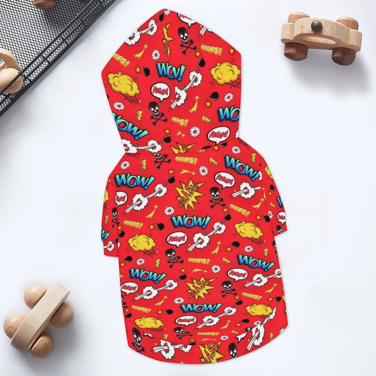 Comic Book Red Pet Hoodie (Small Size)