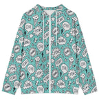 Comic Book Speech Bubbles Women's Full-Zip Hoodie