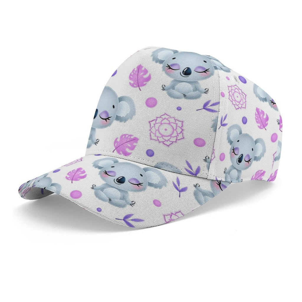 Zen Koala Kids Baseball Cap white One size Kids Baseball Hat animal Printed Offshore