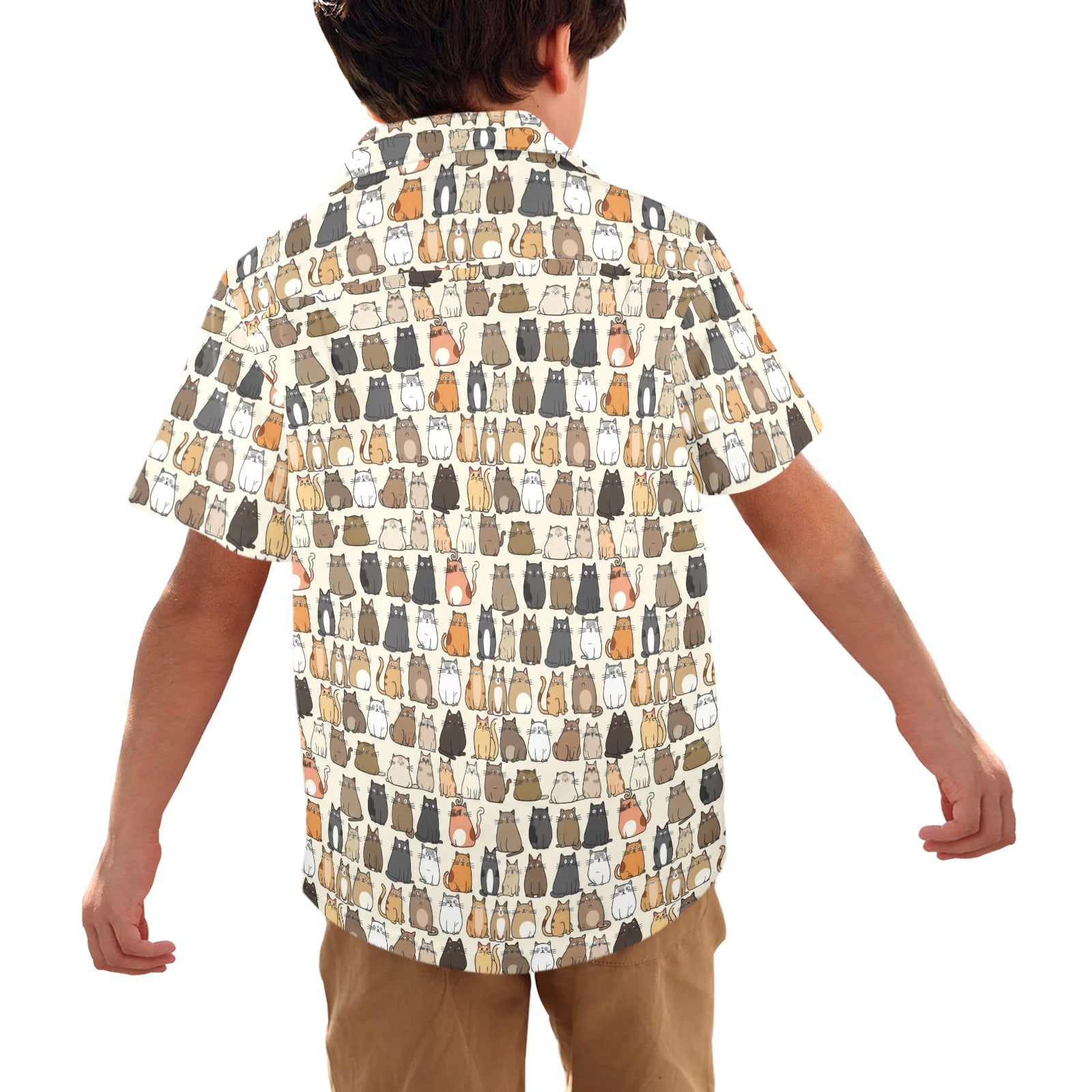 Lots Of Cats - Junior Kids Hawaiian Shirt