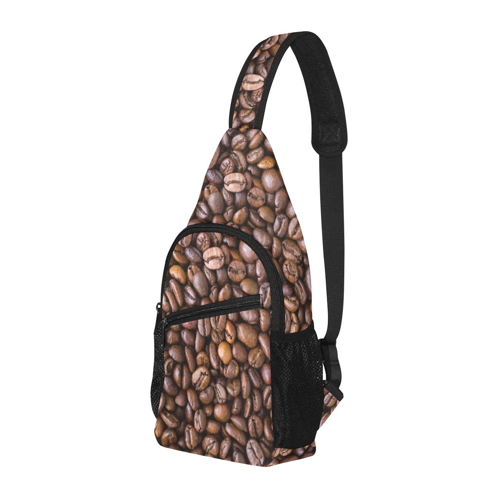 Coffee Beans Chest Bag Cross Body Chest Bag Coffee Printed Offshore