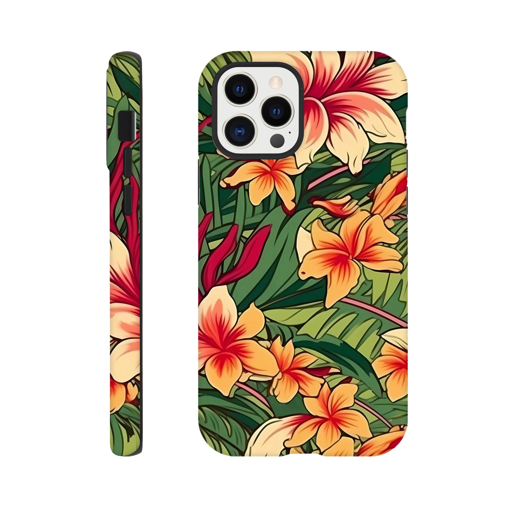Vintage Hawaiian Floral - Apple iPhone Tough case iPhone 12 Pro iPhone Tough Case Globally Fulfilled Plants Surf